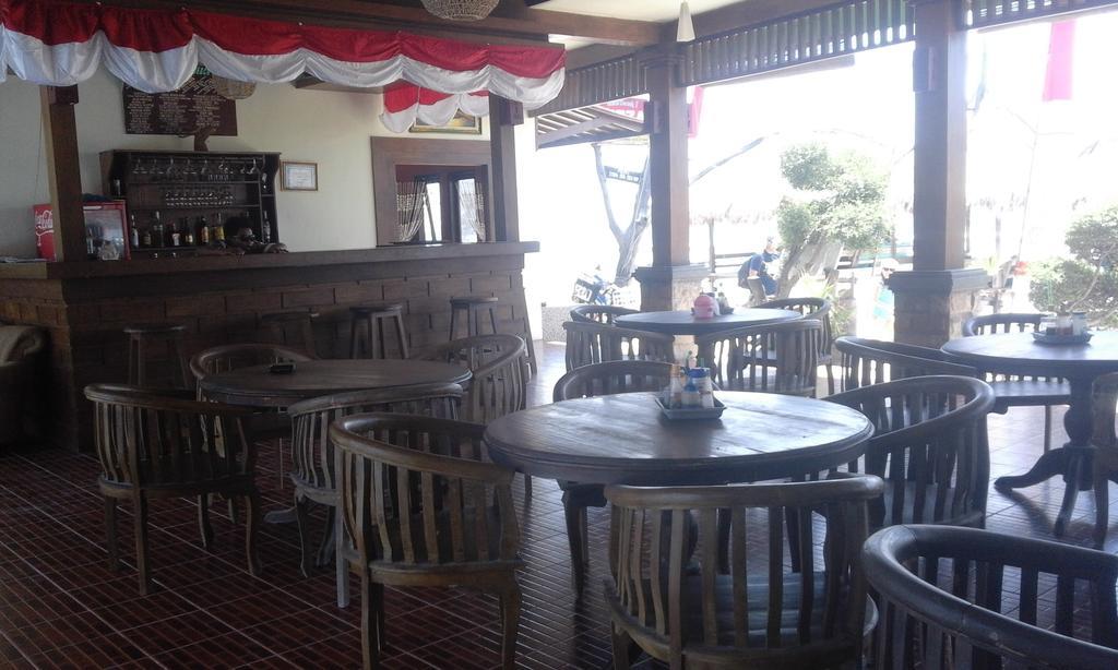 Coral Beach Pizza Cottages Gili Trawangan Eksteriør billede