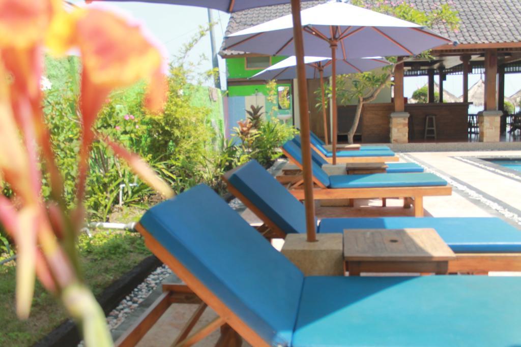Coral Beach Pizza Cottages Gili Trawangan Eksteriør billede